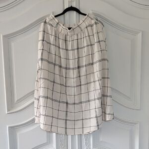 a new day White Windowpane Check Long-Sleeve Tunic